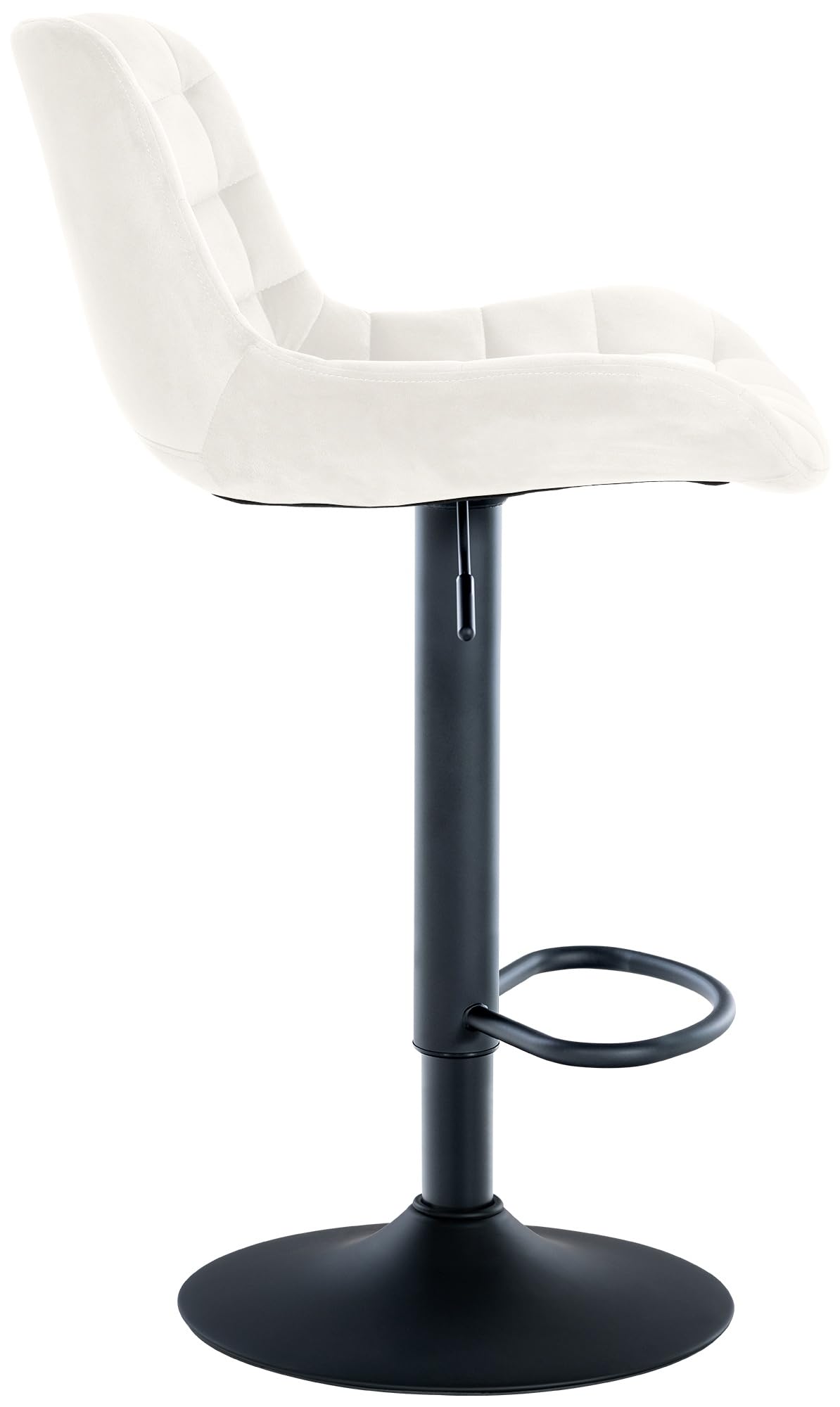CLP Set di 2 sgabelli da bar Tover I Sgabelli da banco regolabili in altezza I Sedie girevoli a 360° con schienale per bancone e bar, Colore:tortora, Materiale:Stoffa