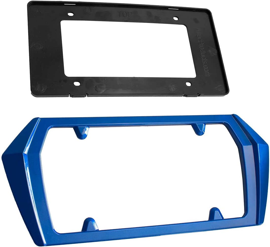 Elkhart Lake Blue GS7 Painted Rear License Plate Frame for C8 Corvette