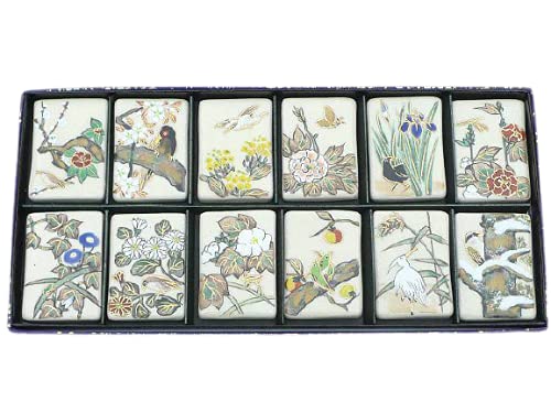 Amazon | 琳派花鳥十二月箸置き揃え | 京焼清水焼 | 箸置き 通販