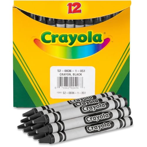 Crayola CYO520836051 Regular Crayon Single Color Refill 12 Count - Black