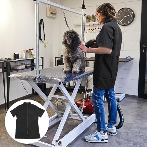 UKCOCO Antistatischer Kittel Kleidung Langarm Hundepflege Smock- Pet- Kauch Friseur Kleidung Hundefriseur Kleidung Haustierpflege Kittel