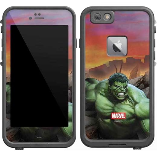 Skinit Decal Phone Skin Compatible with LifeProof Fre iPhone 6/6s Plus - Officially Licensed Marvel Enraged Hulk Design
