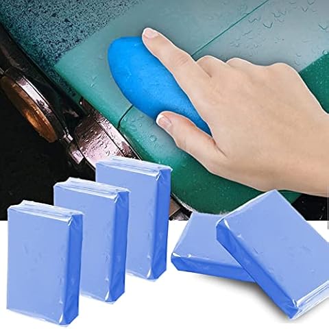 Car Clay Bar 5 Pack 500g, Premium Grade Clay Bars Auto Detailing Magic Clay Bar Kit with Towel Clay Bar Cleaner with Washing and Adsorption Capacity for Car Wash Car Detailing Clean,RV,Glass Cleaning Cover