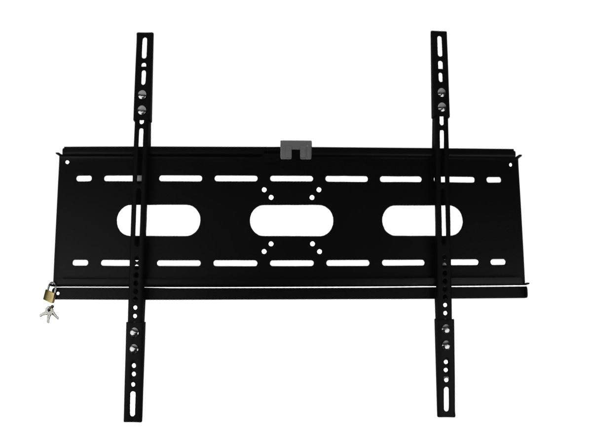 TV-Wandhalterung für 42-100 Zoll Fernseher, Monitor, TV & Digitale Whiteboards schwarz - Universal Fernsehhalterung (abschließbar) - Wand-Halterung & Wandhalter flach für Touch Displays