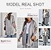 Dokotoo Winter Clothing for Women Chunky Cardigan Sweaters for Women Cute Balloon Long Sleeve Sweaters Loose Flowy Knit Striped Color Block Open Front Cardigans Outwear Coat Autumn Clothes 2025 Gray M