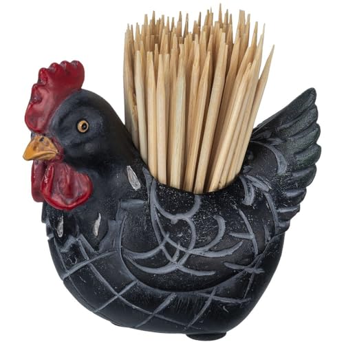 Tough 1 Chicken Toothpick Holder Black