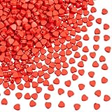 Alta calidad:Las cuentas opacas en forma de corazón están hechas de acrílico de alta calidad., con un material duro y duradero, superficie lisa, experiencia de uso cómoda, colores brillantes que no se desvanecen fácilmente