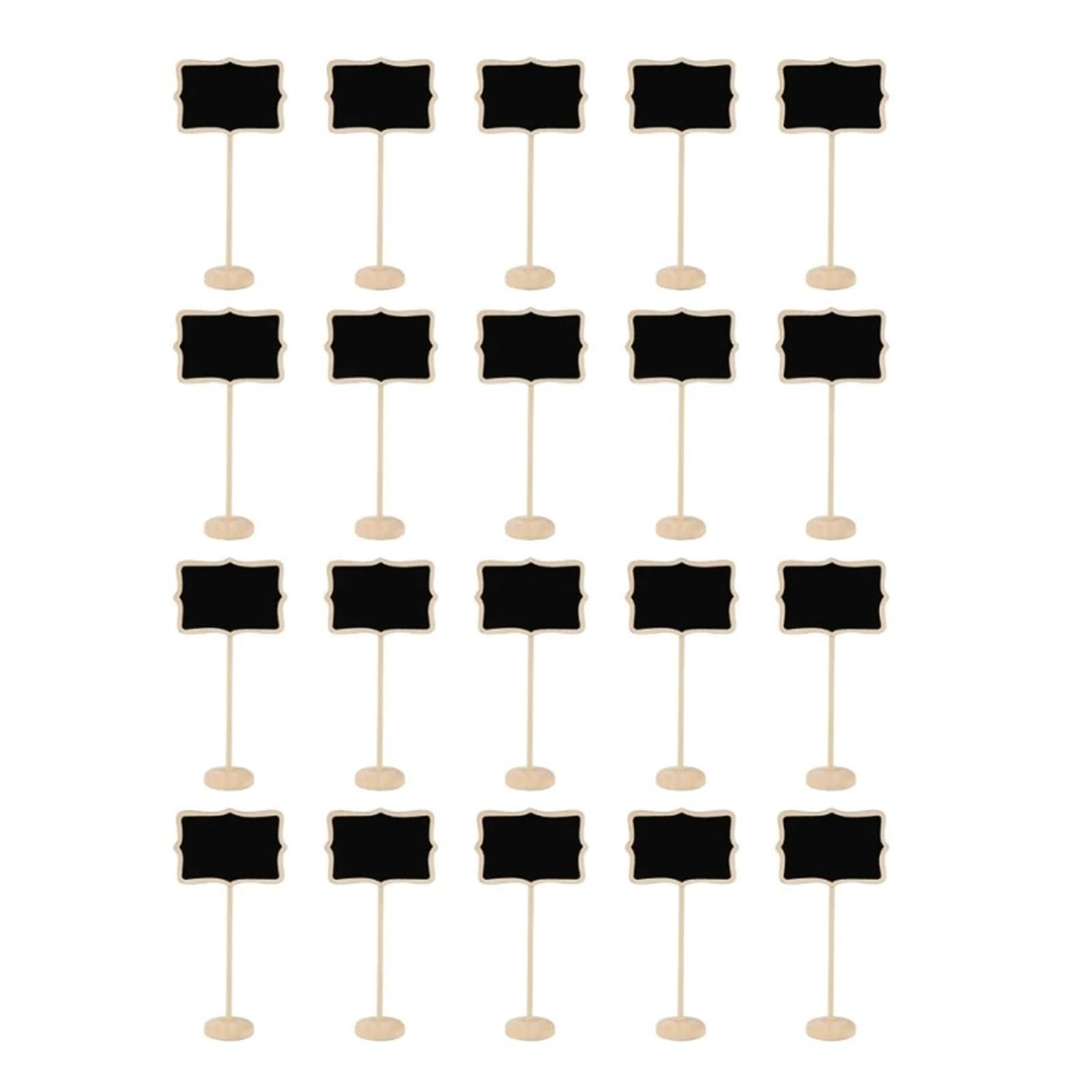 Pizarra PequeñA 20 unids/set de carteles de pizarra de madera con caballete for etiquetas, números de mesa, recordatorios de oficina, pizarras pequeñas for fiestas