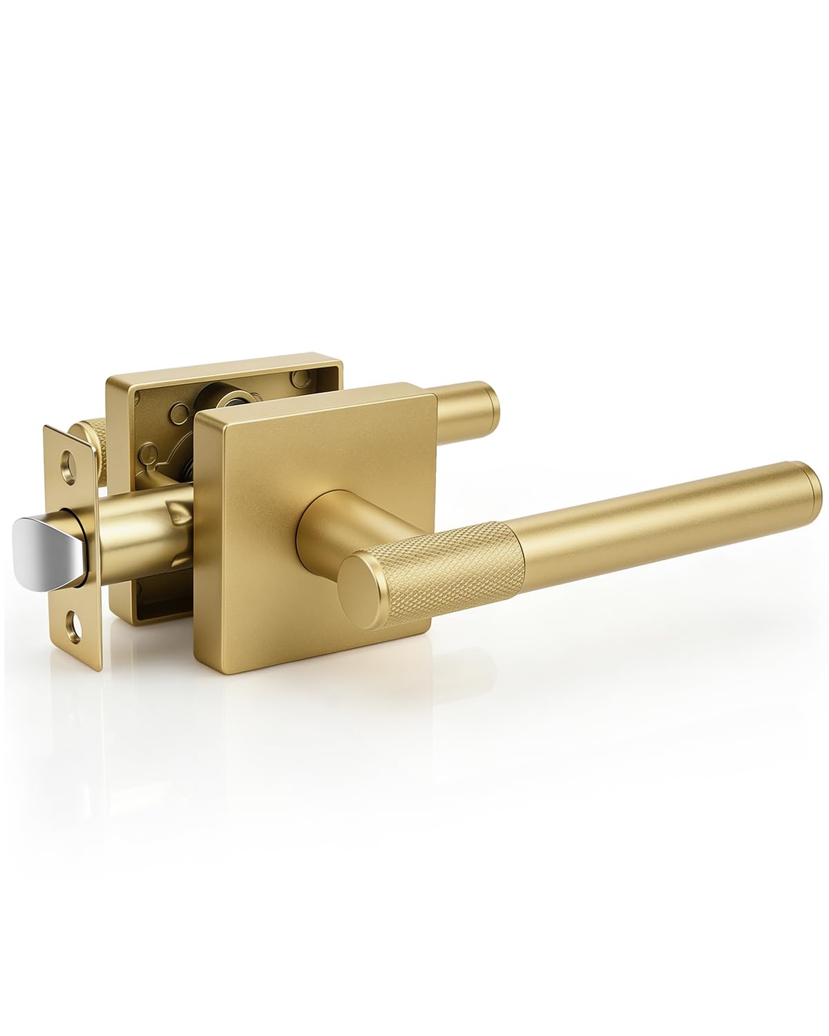 Golden Champagne Door Knobs - Modern Privacy Locks -11