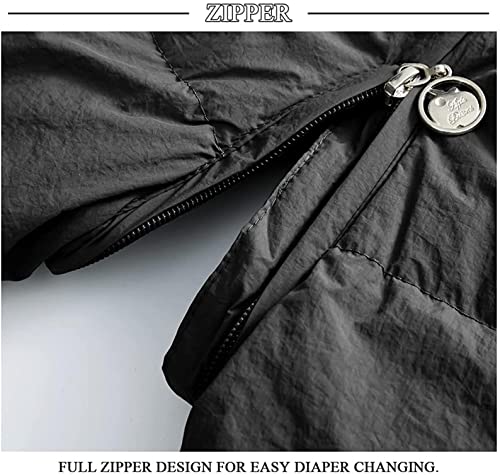 Heavkin Baby Boys Girls Snowsuit Infant Winter Clothes Toddler Jumpsuit Kids Warm Hooded Down Jacket Coat + Ski Bib Pants, Black, 4T #TOP4