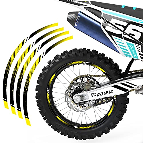Kit décalcomanies jantes Suzuki RMZ 250 Autobahn88 D01B jaune 21 19 pouces
