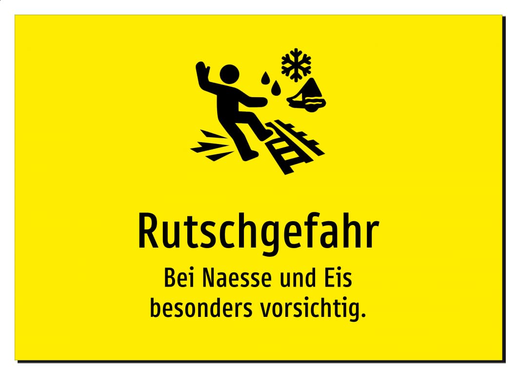 37942-DE-S-09 | Rutschgefahr - Bei Naesse und Eis besonders vorsichtig
