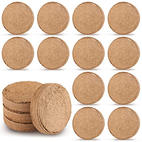 Comparison: Best Material For Composting Toilet 2 LEIFIDE Composting Toilet Coconut Coir Disks Coir Soil Disc for Organic Composting Toilet Indoor Outdoor Use, 3.14 x 0.5 Inches(12 Pcs)