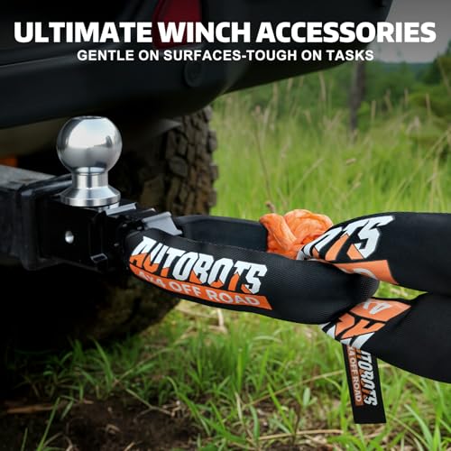 Image of AUTOBOTS Soft Shackle 1 /2 inch x 22 inch Soft Shackles for Recovery | Max 66200lbs, UHMWPE fibre, Safer, Lighter, Easier to Operate, Offroad Accessories for Truck, Jeep, UTV, ATV