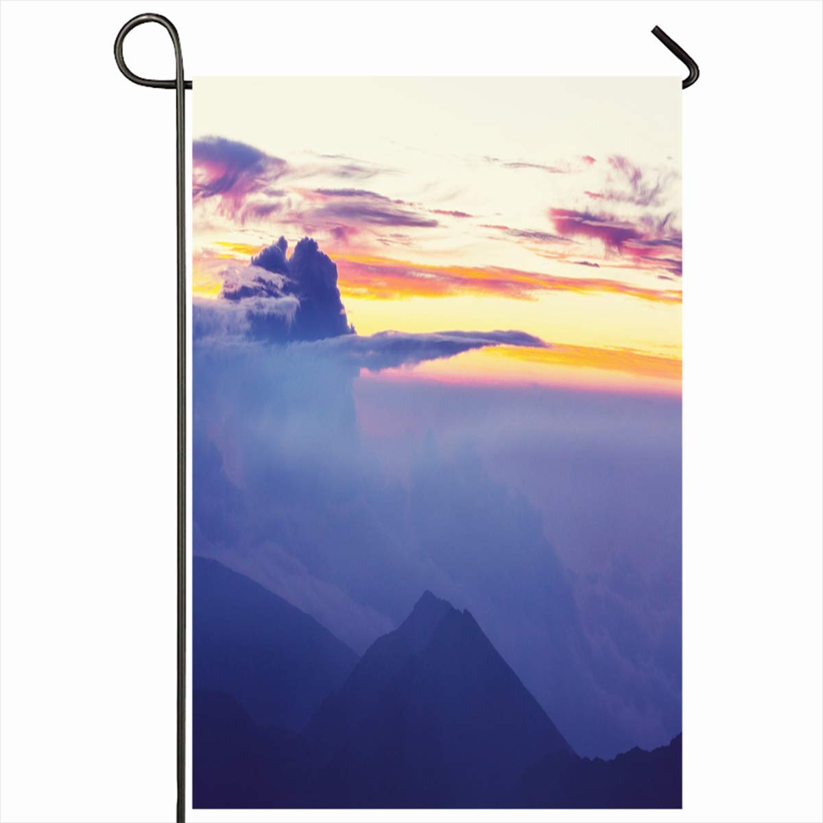 Garden Flag 12x18 Inches Branch Yellow Autumn Breathtaking View Magic Trees Warm Light Scene Nature Amazing Parks Beech Birch Decorative Seasonal Double Sided Home House Outdoor Yard Sign