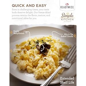Readywise simple kitchen powdered eggs 72 servings emergency supply dehydrated food baking supplies camping meals survival food 10 can egg powder dehydrated eggs powder  urban country home decor