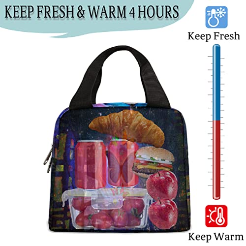 Abstract Butterfly Design Insulated Lunch Bag Women Reusable Lunch Tote Bag For Men Adult Leakproof Cooler Lunch Box For Work Office Picnic Travel #TOP4