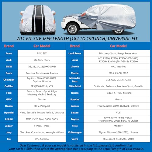 Image of Car Cover Custom Fit for Subaru Forester,Mazda CX-5 /CX5, Waterproof All Weather for Automobiles Full Exterior Cover Rain Sun Snow UV Protector.