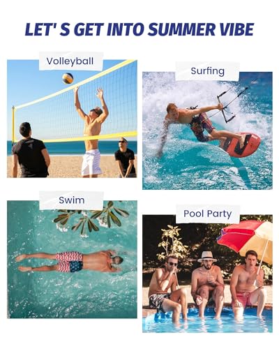 Image of maamgic Mens Swim Trunks 5 inch with Mesh Lining Quick Dry Bathing Suits for Men Swim Shorts Swimwear