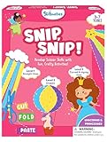 Skillmatics Scissor Skills Activity Book - Snip Snip, 25 Fun Cutting & Creative Activities for Preschoolers, 2 Child-Safe Scissors, Fine Motor Skills, Felt Craft Kit, Gifts for Kids Ages 3, 4, 5, 6, 7