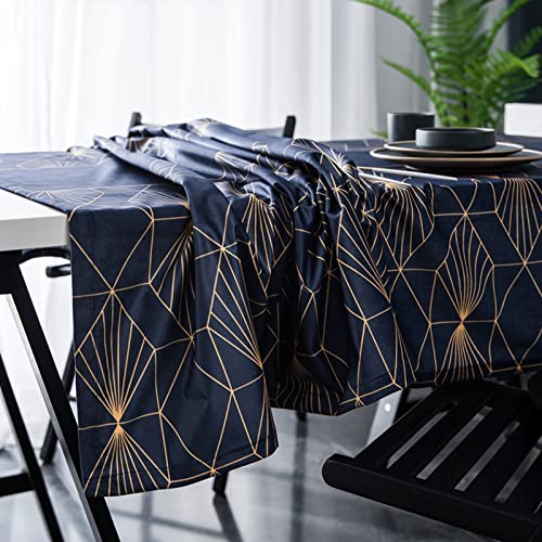 Nappe rectangulaire 1,8m en polyester lavable blanche pour table de cuisine