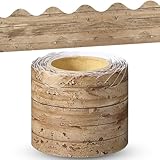 Fuutreo 32.8ft Bulletin Board Borders Shape Die Cut Board Trim Chalkboard Wall Decor for Elementary School Classroom Home Door Party Supplies (Wood Color,Wood)