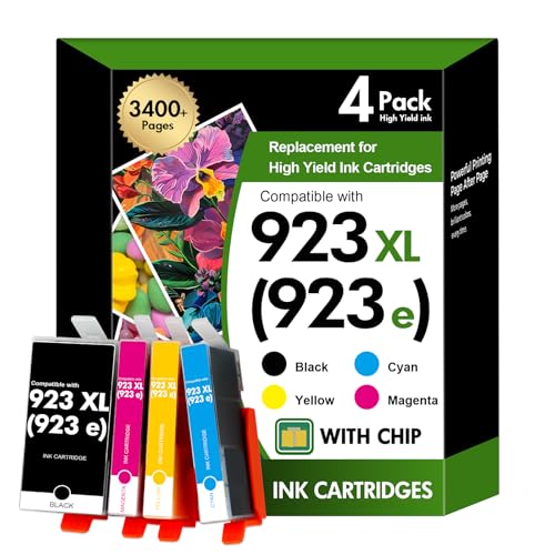 Image of 923 923XL 8130e Ink Cartridges Combo Pack with Chip: Replacement for HP 923e 923XL 923 Ink Cartridges for HP Printer OfficeJet Pro 8130e 8135e 8139e 8138e 8122e 8120 8124e 8125e 8130 8132e 8134e