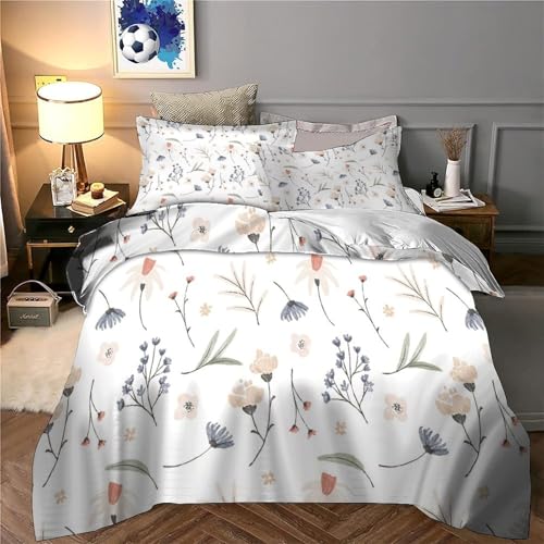 Linge de lit 140x200cm style aquarelle pour chambre simple - 6