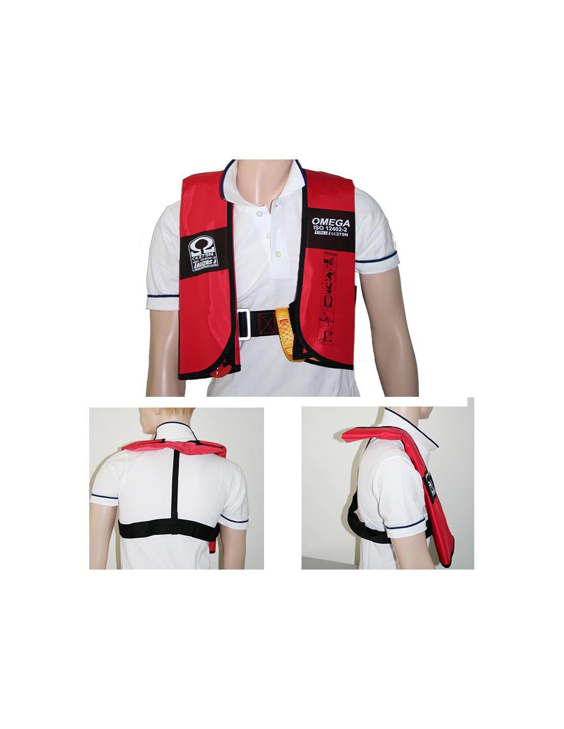 Lalizas Omega Rettungsweste, Unisex, Erwachsene, rot, automatisch