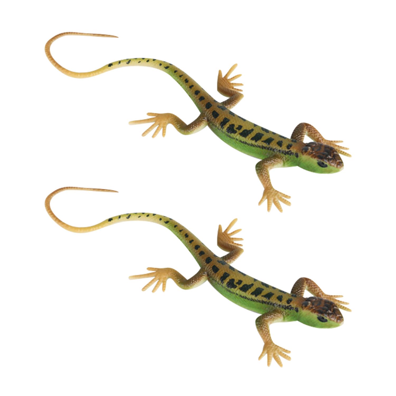 NAUZE2Pieces Artificial Lizard Model Realistic Fake Lizards Toys Collection Science Educational Prop for Action Figure Trick Toys