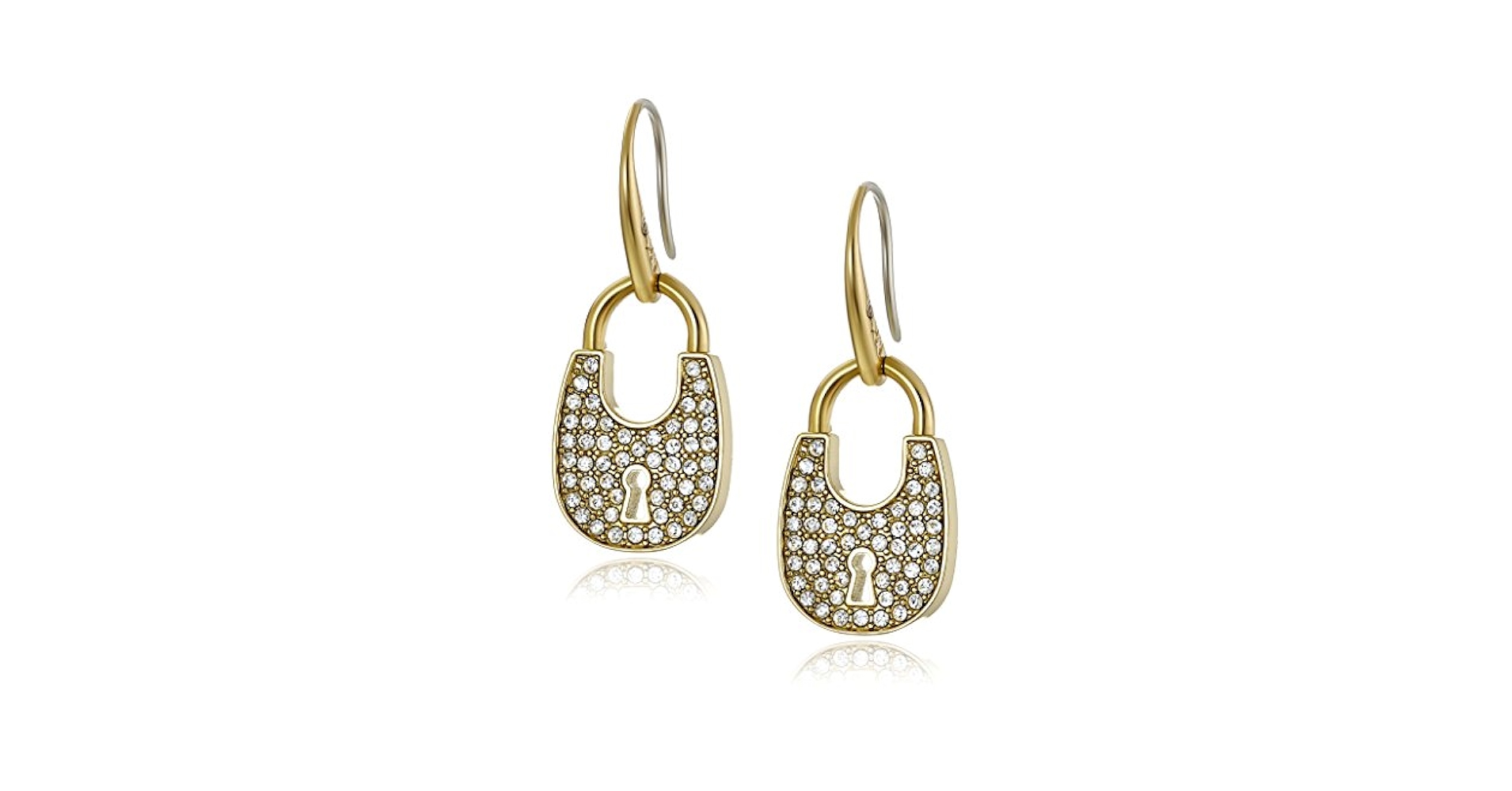 ★上品★MICHAEL KORS Heritage Padlock Drop Pierce Amazon.com: Michael Kors Heritage Padlock Gold-Tone Drop