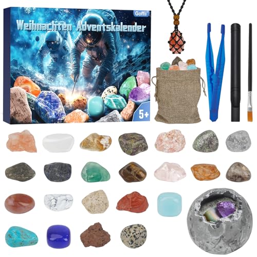 Kristalle Adventskalender 2025 für Kinder Ausgrabungsset für Kinder mit...