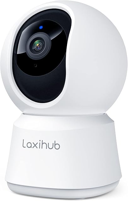 LAXIHUB Pet Dog Camera, Cat Camera Puppy Baby Cam with App WiFi Camera Indoor Home Security 1080P, Night Vision 2-Way Audio Motion Sound Detection Works with Alexa