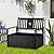 Outsunny Outdoor Wooden Storage Bench Deck Box, Wood Patio Furniture, 43 Gallon Pool Storage Bin Container with Backrest and Armrests, Interior Cloth Bag, Star Motif, Black
