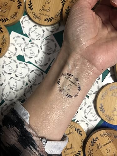 Uvimark - 50 Tatuajes temporales personalizados de 4x4 cm con el diseño o foto que quieras - Calcomanías para bodas, fiestas, cumpleaños - Calcamonías Personalizadas