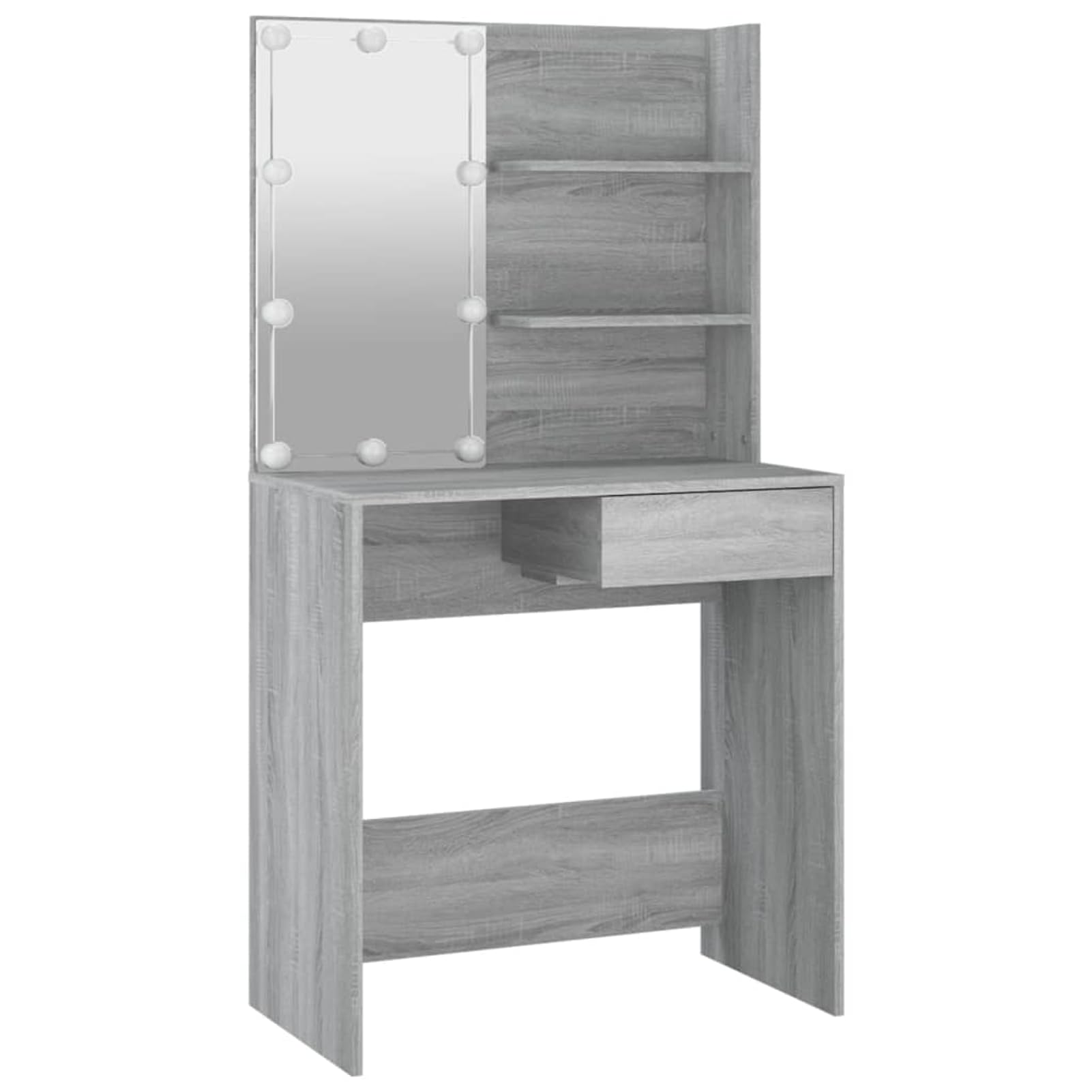 Gecheer Sonoma - Tavolo da toeletta a LED, 74,5 x 40 x 141 cm, per gli appassionati di bellezza