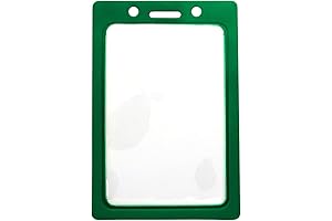 Vertical Green Badge Holder, 10 Pack