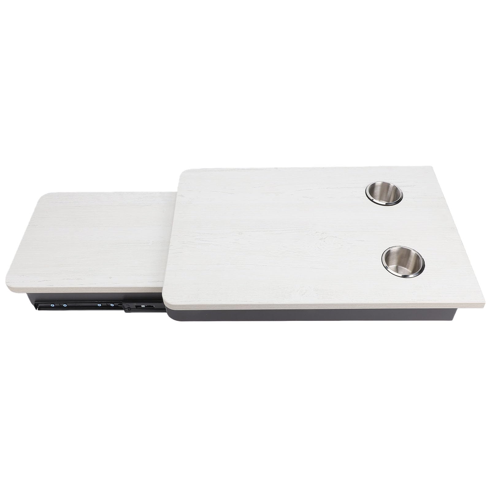 Keenso Tavolo per, Tavolo in Legno Salvaspazio Rimovibile con Design Telescopico Estraibile per Barca da Campeggio e Yacht, 600x400x100 Mm (White)