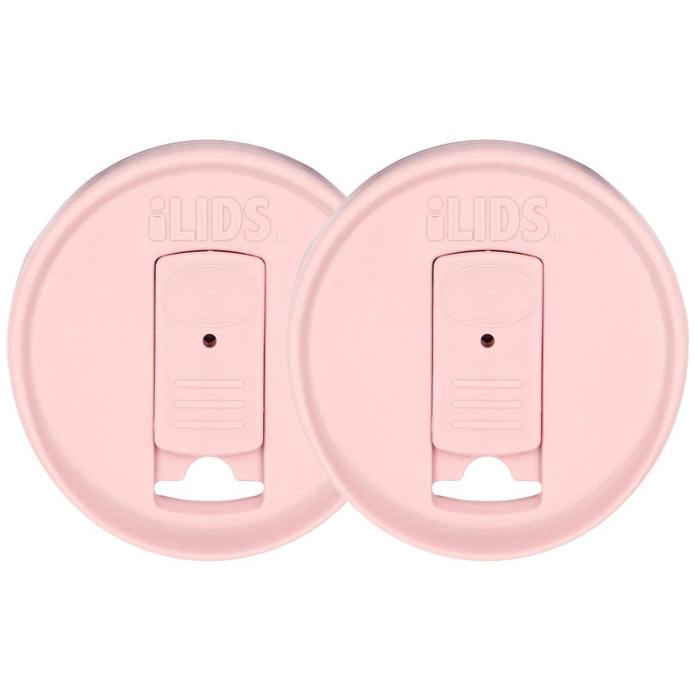 Mason Jar Drink Lid, Regular Mouth, USA Made, Pale Pink, Pack of 2