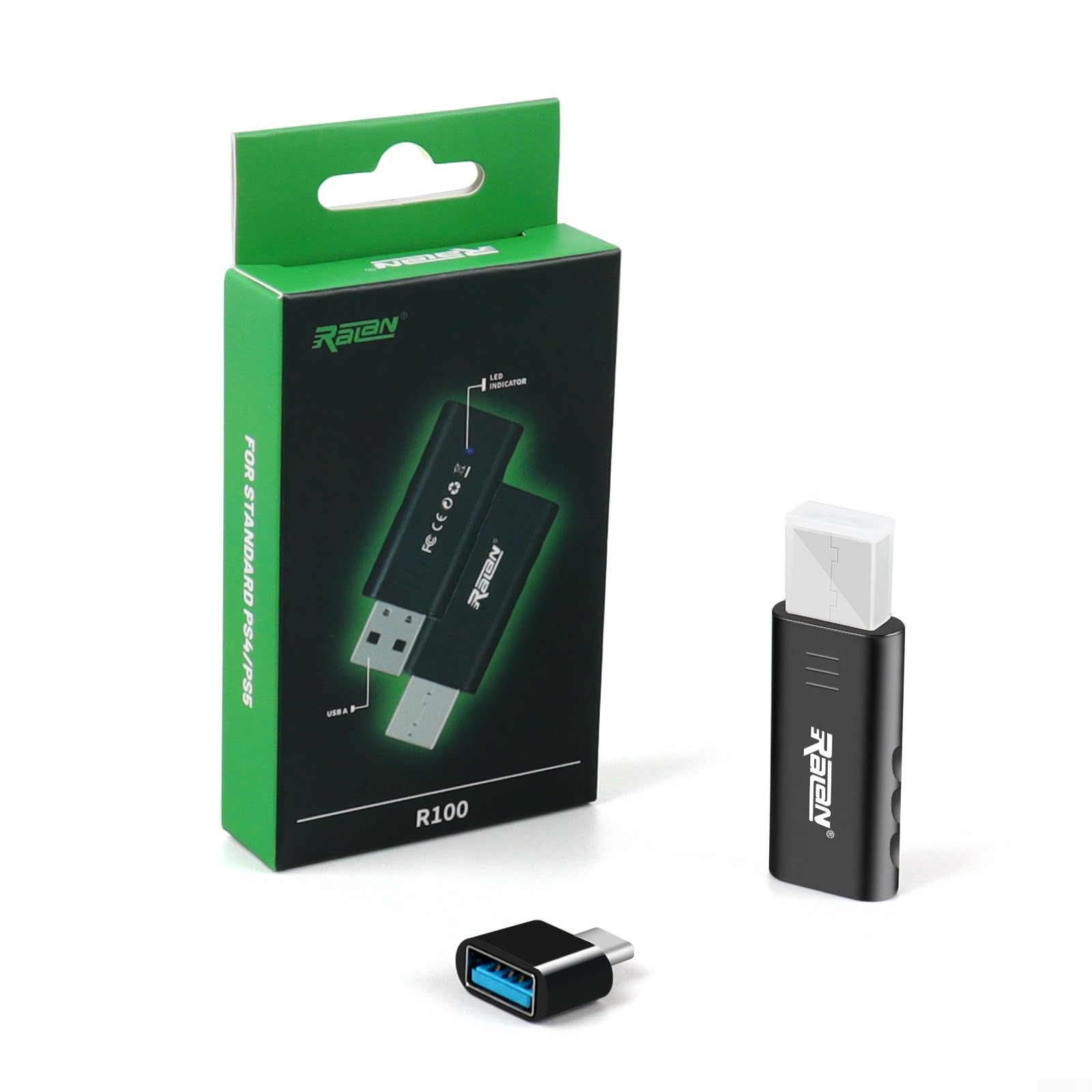 HpLive Adaptador USB inalámbrico compatible con BT 5.3, receptor transmisor USB para conmutador, PS4, PS5, PC