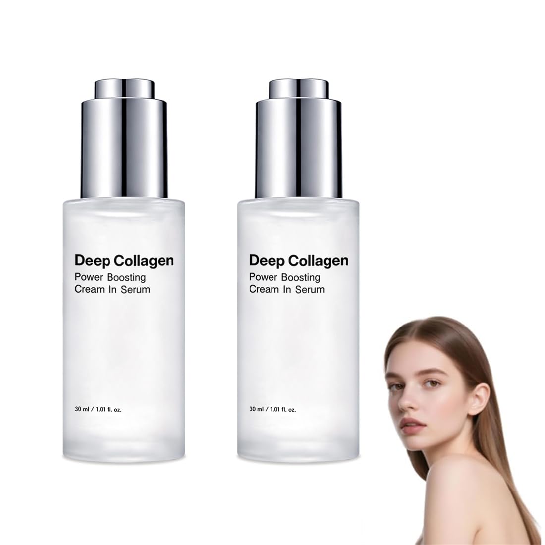 Maison Deep Collagen Serum mit Hyaluronsäure – Straffendes Anti-Aging Gesichtsserum für alle Hauttypen, 50ml/Stück