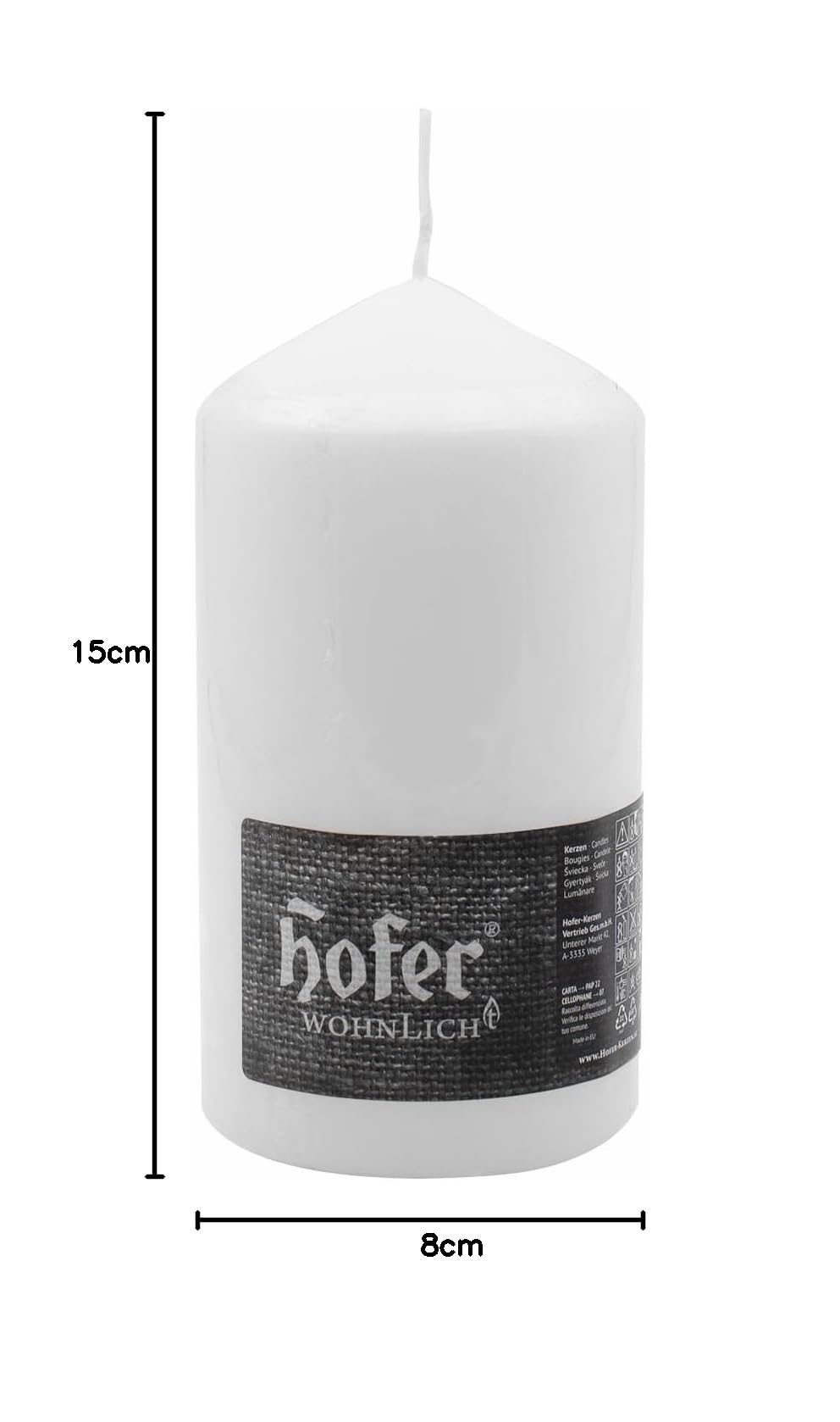 Müller Kerzen - Set van 24 ivoorkleurige stompkaarsen - 48 x 62 mm - 10 uur lang houdbaar - Geurloze was, druppelt niet, rookvrij - Decoratieve kaars voor thuis, bruiloft - RAL-kwaliteit