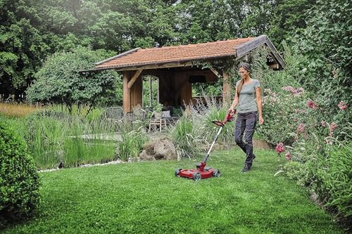 Einhell Cortacésped con batería GE-CT 18/28 Li TC-Solo Power X-Change (Iones de Litio, 18 V, Carro de Recortadora, 28 cm de Anchura de Corte, Hilo, envío sin batería ni Cargador) - imagen 3