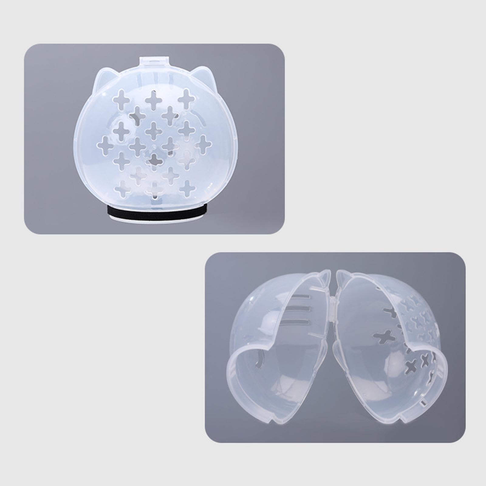 LOVIVER Bozal para Gato, protección, Capucha antilamer, Cubierta Transparente Ajustable para la Boca del Gato, para baño de Belleza, Suministros para