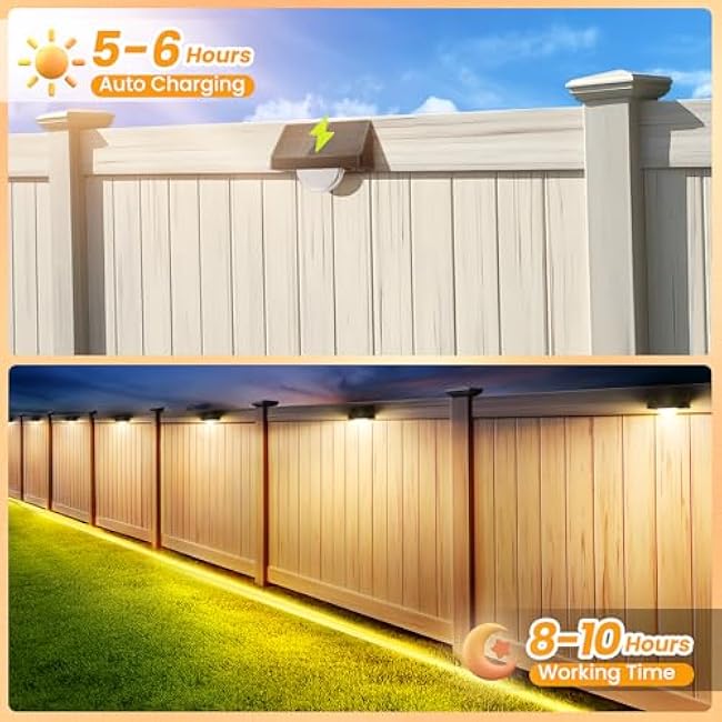 Solar Step Lights for Outside 2 Pack ÿ 11 Modes (Fixed/Fade/Flash) RGB Color Changing, IP68 Waterproof, 180¡« Wide-Angle Solar Stair Lights, Dusk to Dawn Deck Lights for Fence Yard Patio Porch