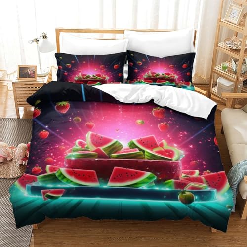 Parure de lit enfant melon d'eau couette confortable King 3D - 3