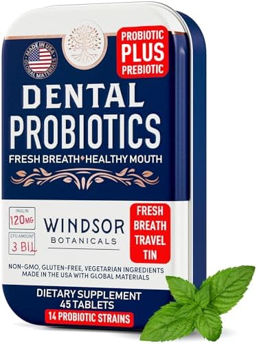 Dental Probiotics for Teeth and Gums - 3BN CFU Lactobacillus Sali...