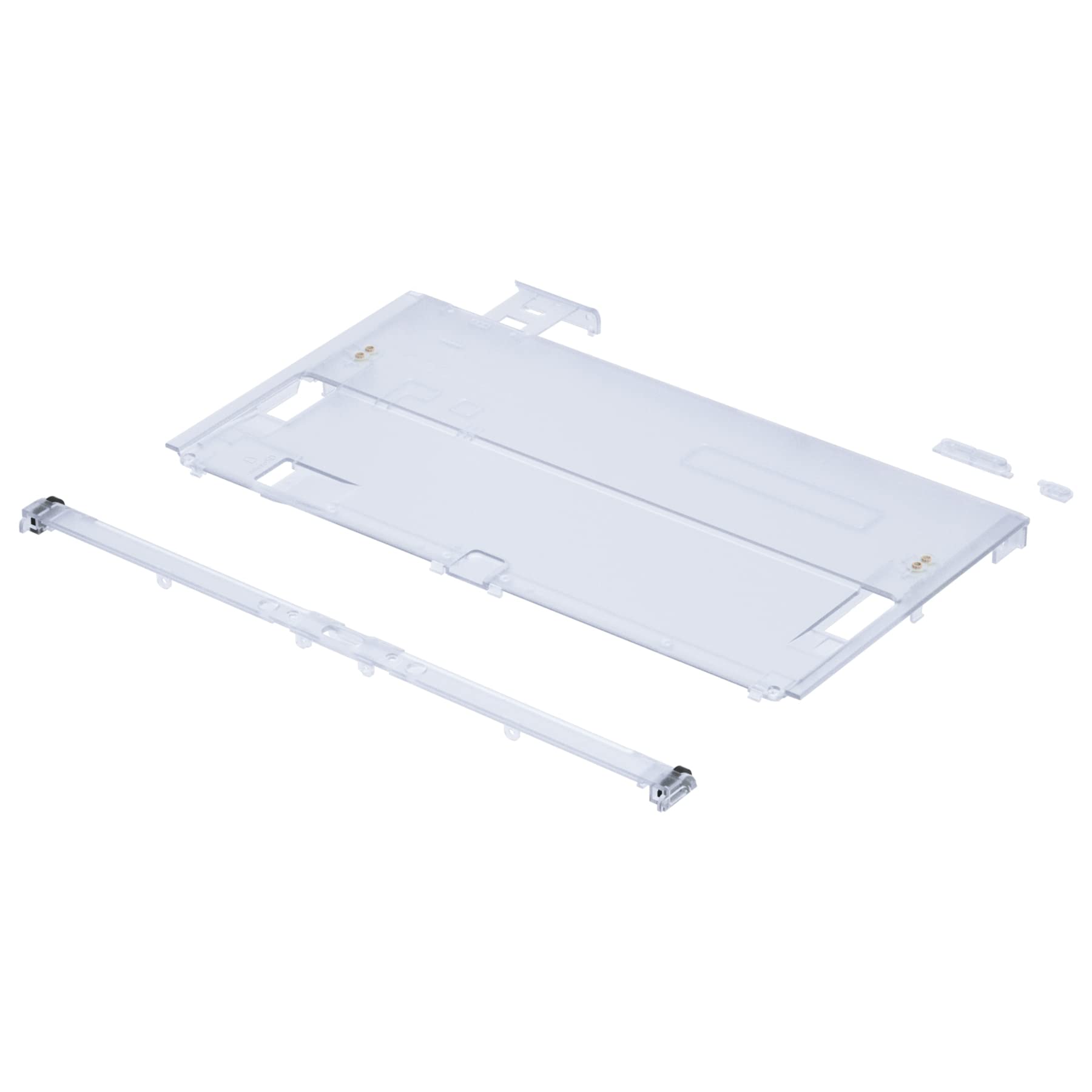 eXtremeRate Cover Console Ricambio per Nintendo Switch OLED,Custodia Posteriore Scocca Shell Ricambio per NS Switch OLED Console(Non Include Supporto)-Trasparente Blu Ghiacciaio