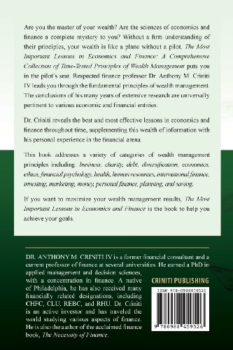 The Most Important Lessons in Economics and Finance: A Comprehensive Collection of Time-Tested Principles of Wealth Management