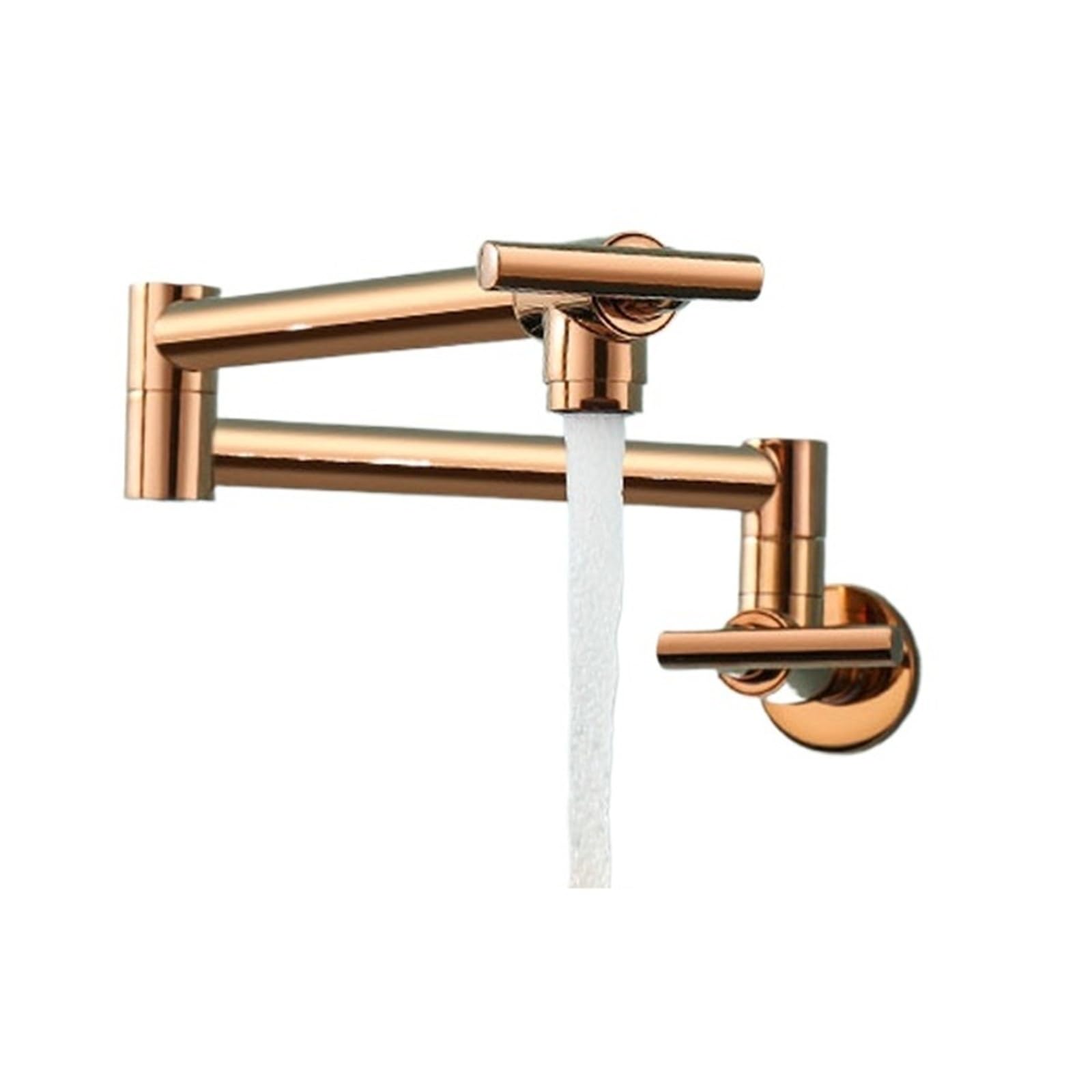 ZQFHSX Pot Filler Tap Wall Mounted Kitchen Sink Faucet Single Cold 360 Rotate Folding Spout Spigot Brass for Most Scenarios